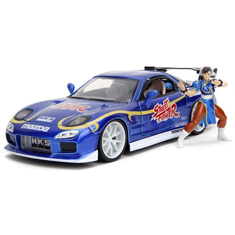 Jada Street Fighter Chun-Li 1:24 Mazda RX7              2532