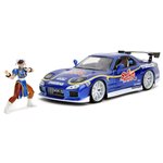 Jada Street Fighter Chun-Li 1:24 Mazda RX7              2532