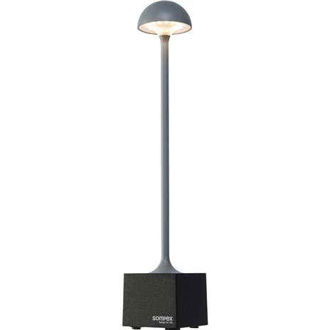 Sompex FLORA grigio lampada da tavolo a batt.