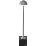 Sompex FLORA grigio lampada da tavolo a batt.