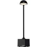 Sompex FLORA nero lampada da tavolo a batt.