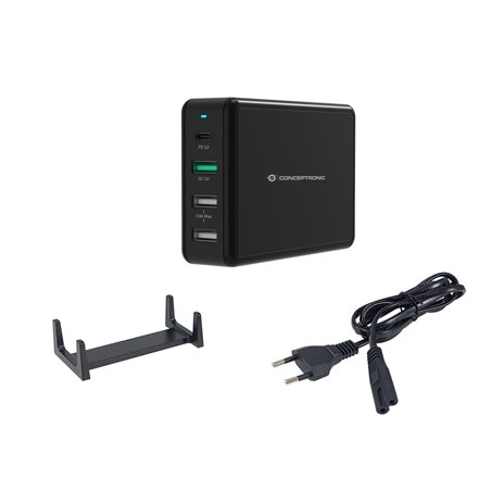 Conceptronic OZUL01B 4-Port 65W USB-PD Ladegerät