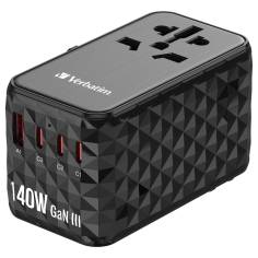 Verbatim GaN III Uni.Travel Adap 140W Welt-zu-Welt UTA-10 2