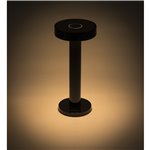 Sompex BORO grigio lampada da tavolo a batt.