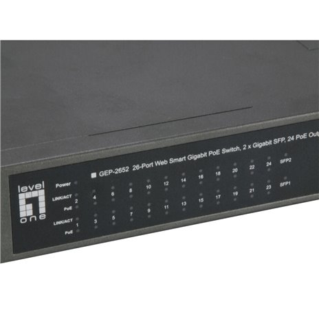 LevelOne GEP-2652 26-Port Smart-Gigabit-PoE-Switch