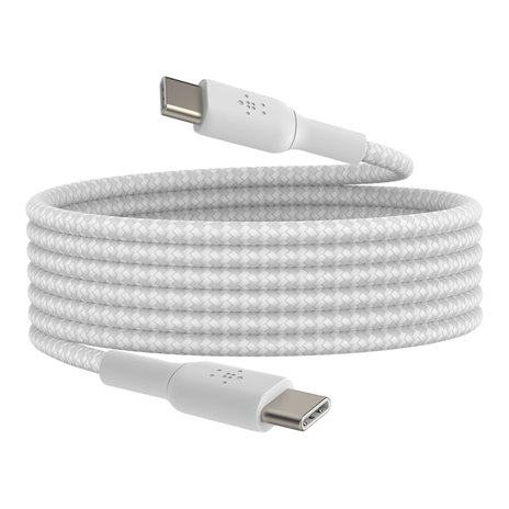 Belkin BOOST CHARGE geflocht.Kab USB-C/USB-C 2m weiß CAB004b