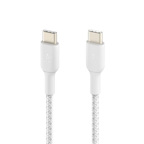 Belkin BOOST CHARGE geflocht.Kab USB-C/USB-C 2m weiß CAB004b
