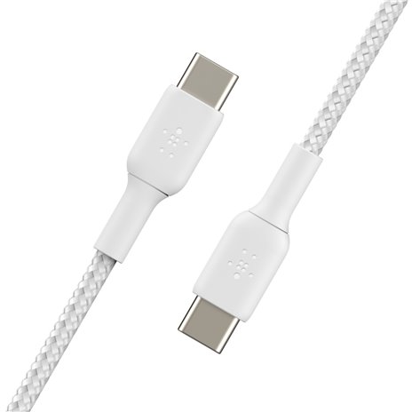 Belkin BOOST CHARGE geflocht.Kab USB-C/USB-C 2m weiß CAB004b