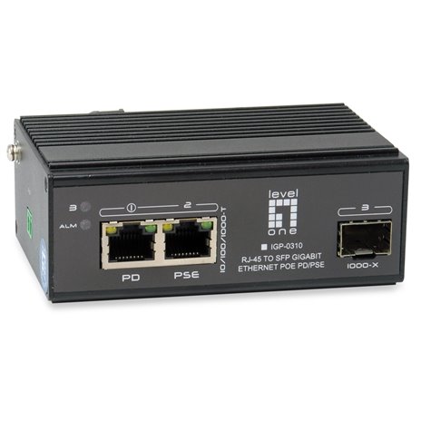 LevelOne IGP-0310 Industrial 3-Port Gigabit PoE Switch