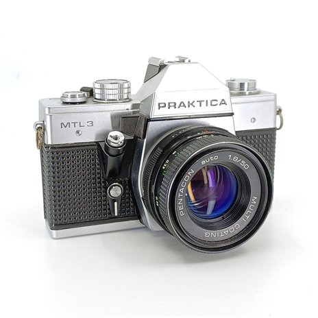 Praktica MTL 3 + Pentacon 50/1,8 (esposimetro non funzionante)