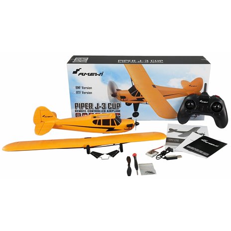 AMEWI Piper J3 Cup con Gyro 3 canali RTF giallo