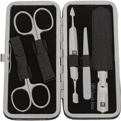 Zwilling CLASSIC INOX coccod. set manicure, nero, 5 pz.