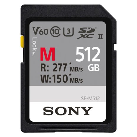 Sony SDXC M series         512GB UHS-II Class 10 U3 V60