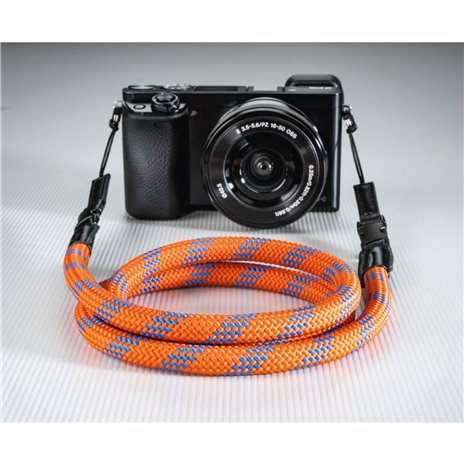 Hama cinghia per fotocamera Braid 120  arancione/blu
