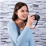 Hama cinghia per fotocamera Braid 120  arancione/blu
