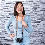 Hama cinghia per fotocamera Braid 120  arancione/blu