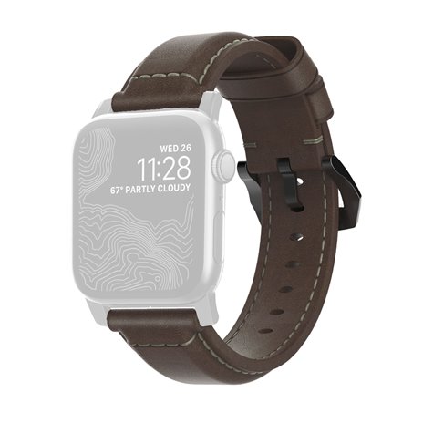 Nomad Traditional Strap Leather Brown Connector Black 38/40/