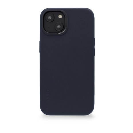 Decoded cover post. iPhone pelle 14 blu acciaio