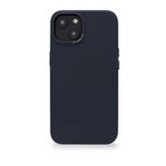 Decoded cover post. iPhone pelle 14 blu acciaio