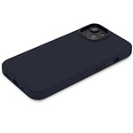 Decoded cover post. iPhone pelle 14 blu acciaio