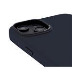 Decoded cover post. iPhone pelle 14 blu acciaio