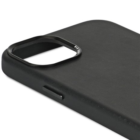 Decoded cover posteriore pelle per iPhone 15 Plus nero