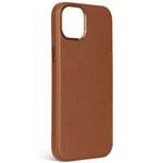 Decoded cover posteriore pelle per iPhone 15 Plus Tan