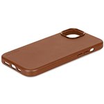 Decoded cover posteriore pelle per iPhone 15 Plus Tan