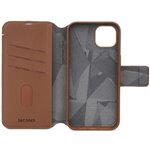 Decoded custodia portaf. pelle stacc. per iPhone 15 Plus Tan