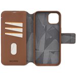 Decoded custodia portaf. pelle stacc. per iPhone 15 Plus Tan