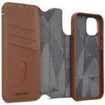 Decoded custodia portaf. pelle stacc. per iPhone 15 Plus Tan