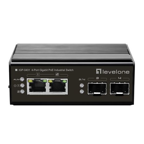 LevelOne IGP-0431 Industrial 4-Port Gigabit PoE Switch