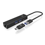 Raidsonic ICY BOX IB-HUB1439 LAN/USB Hub