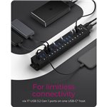 RaidSonic IB-HUB1717-U3 16+1 port USB Hub