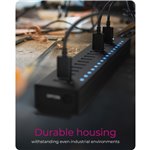 RaidSonic IB-HUB1717-U3 16+1 port USB Hub