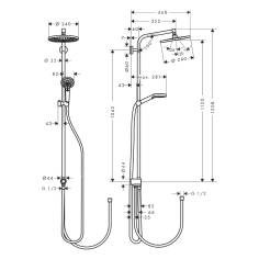 Hansgrohe Crometta S Showerpipe 240 1jet EcoSmart Reno cromo 2