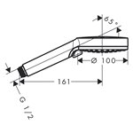 Hansgrohe Crometta doccetta 100 Vario bianco/cromo