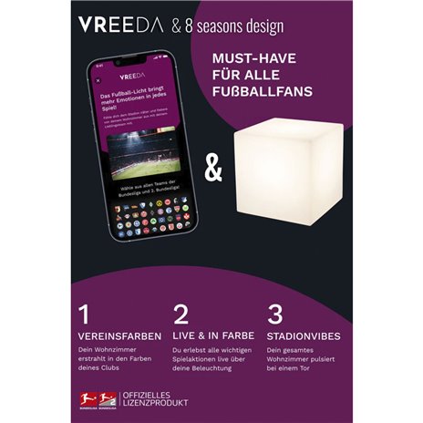 8 seasons cubo luminoso per esterni 33cm Bluetooth