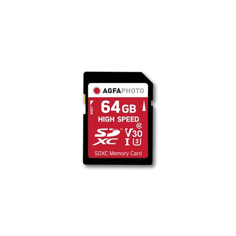 AgfaPhoto SDXC scheda 64GB High Speed Class 10 UHS I