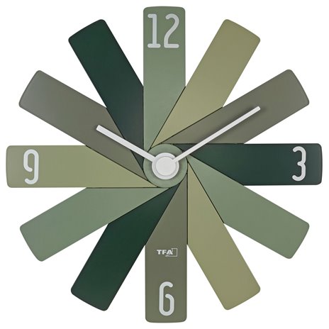 TFA Clock in the box verde orologio da parete