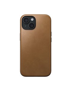 Nomad Modern custodia pelle iPhone 15 English Tan