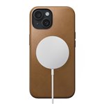 Nomad Modern custodia pelle iPhone 15 English Tan