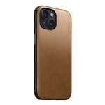 Nomad Modern custodia pelle iPhone 15 English Tan
