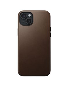 Nomad Modern custodia pelle iPhone 15 Plus Brown