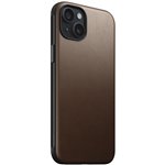 Nomad Modern custodia pelle iPhone 15 Plus Brown