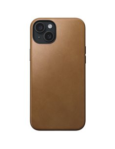 Nomad Modern custodia pelle iPhone 15 Plus English Tan