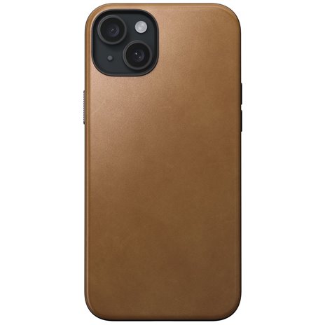 Nomad Modern custodia pelle iPhone 15 Plus English Tan