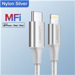 UGREEN USB-C to Lightning Cable Aluminum Shell Braided 1m Si