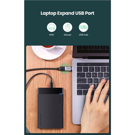 UGREEN Type C to USB 3.0 A Adapt Cable with Lanyard Space Gr