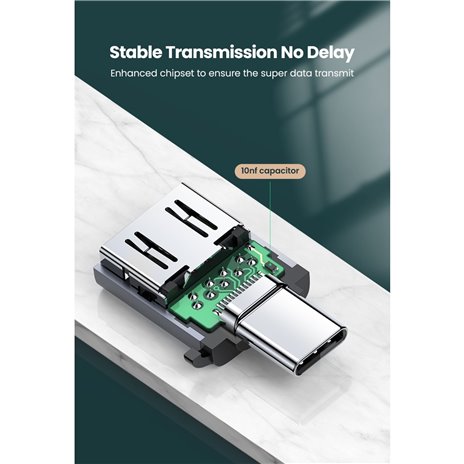 UGREEN Type C to USB 3.0 A Adapt Cable with Lanyard Space Gr